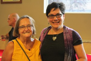 Shirley Lord (right) with Winnipeg City Councelor Jenny Gerbasi at the 2014 Joseph Zuken Citizen Activist Award ceremony