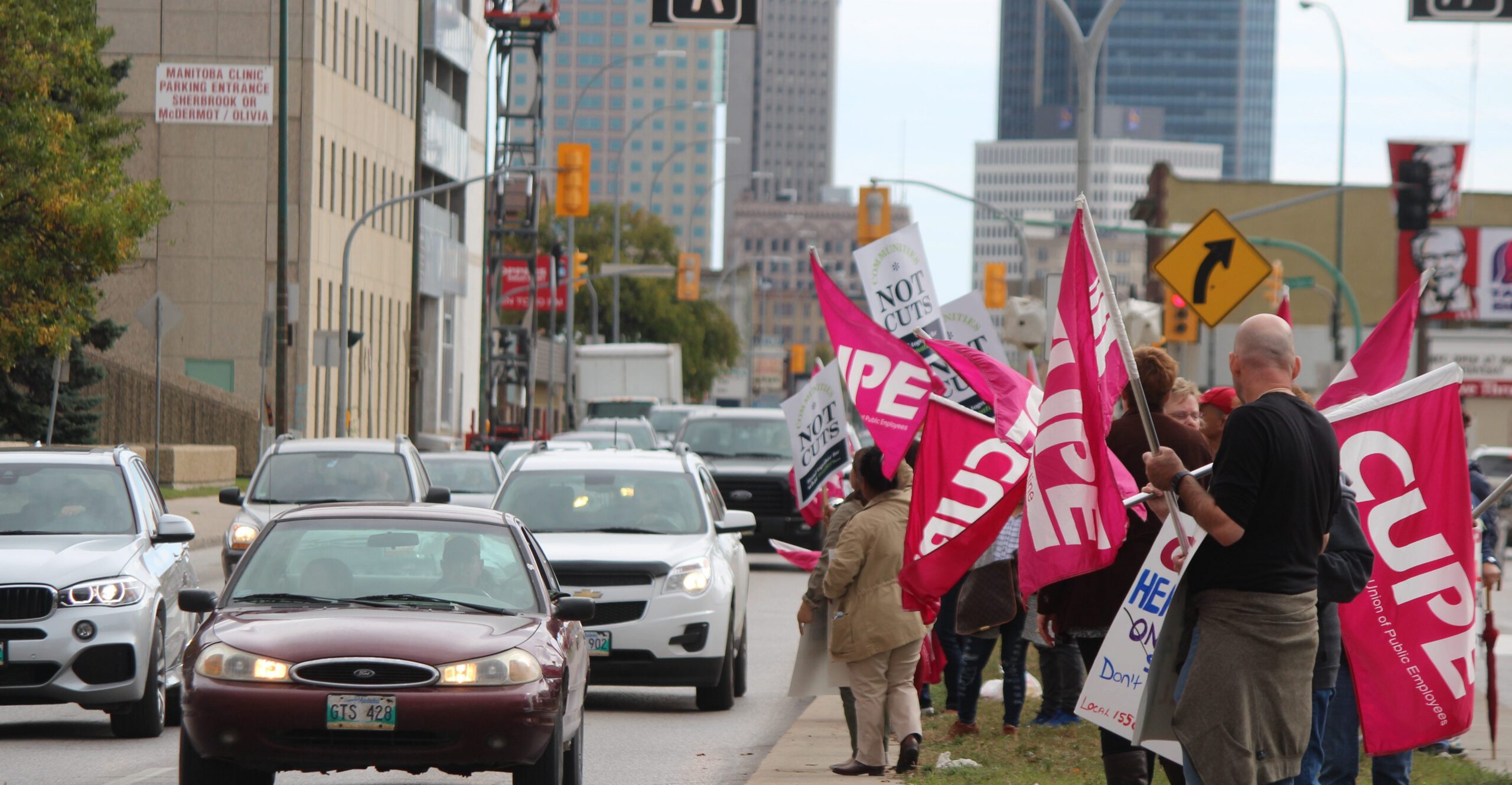 "CUPE health care members protest cuts in Manitoba" thumbnail