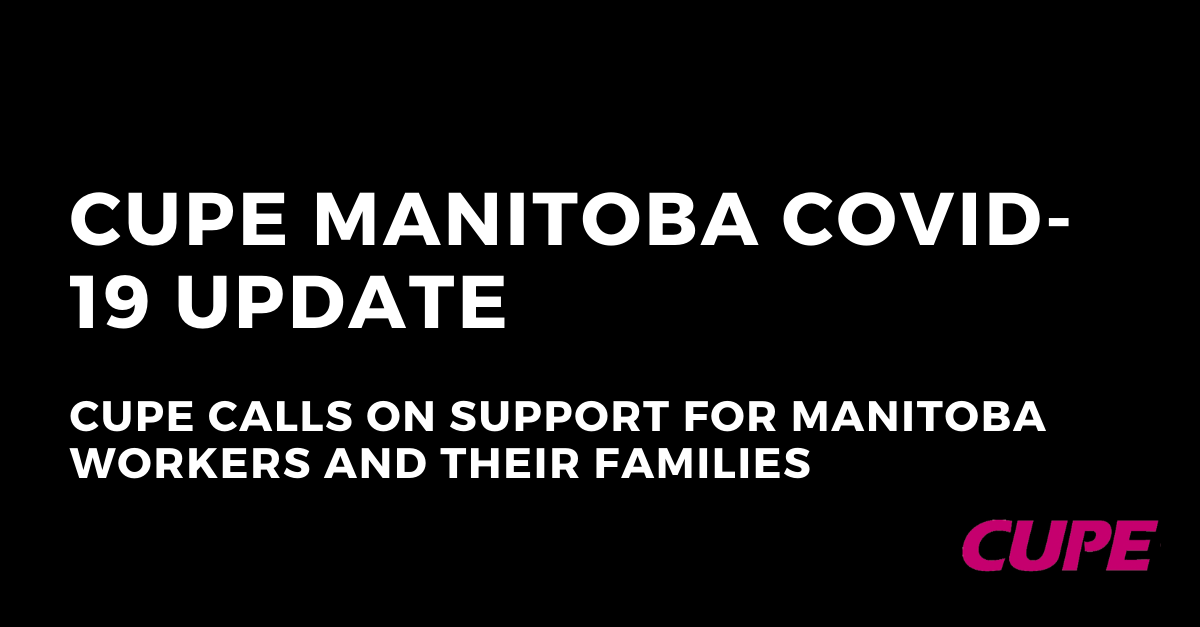 "CUPE calls on support for Manitoba workers and their families" thumbnail