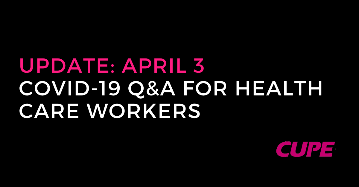 "April 3 Update: COVID-19 Q&A for Health Care Workers" thumbnail