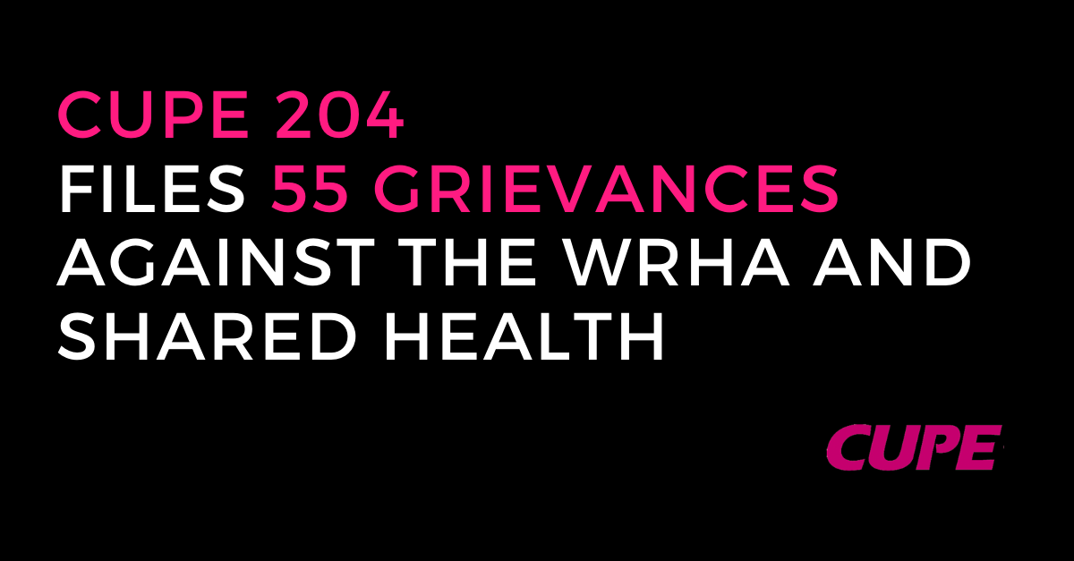 "CUPE 204 files 55 policy grievances against WRHA, Shared Health" thumbnail