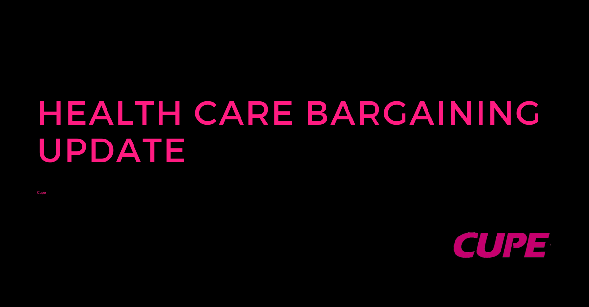 "CUPE Health Care Support Staff Ratify Seven-Year Deal" thumbnail