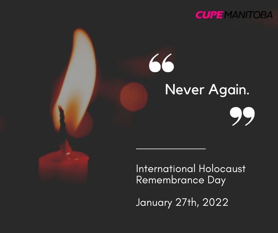 "“Never Again:” CUPE Manitoba Statement on Holocaust Remembrance Day" thumbnail