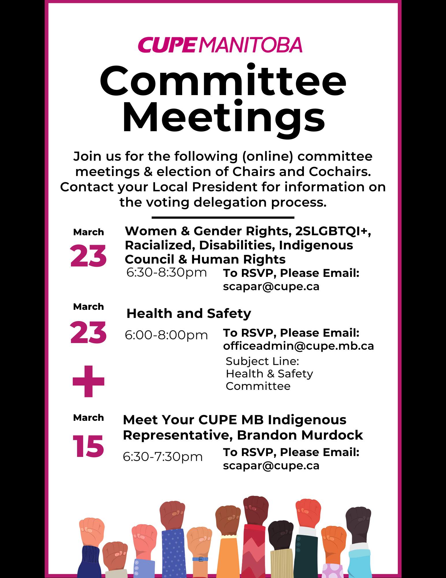 "Notice: Standing Committee Meetings & Elections" thumbnail