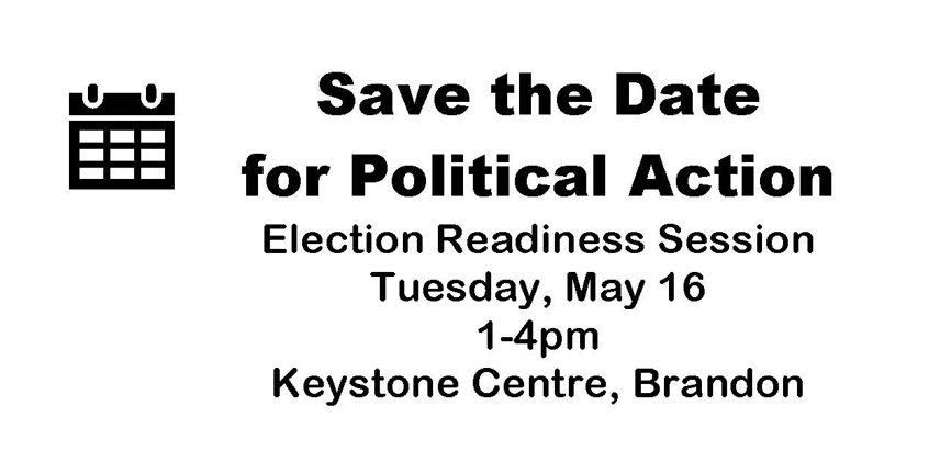 "Save the Date: May 16 Political Action, Election Readiness Workshop" thumbnail
