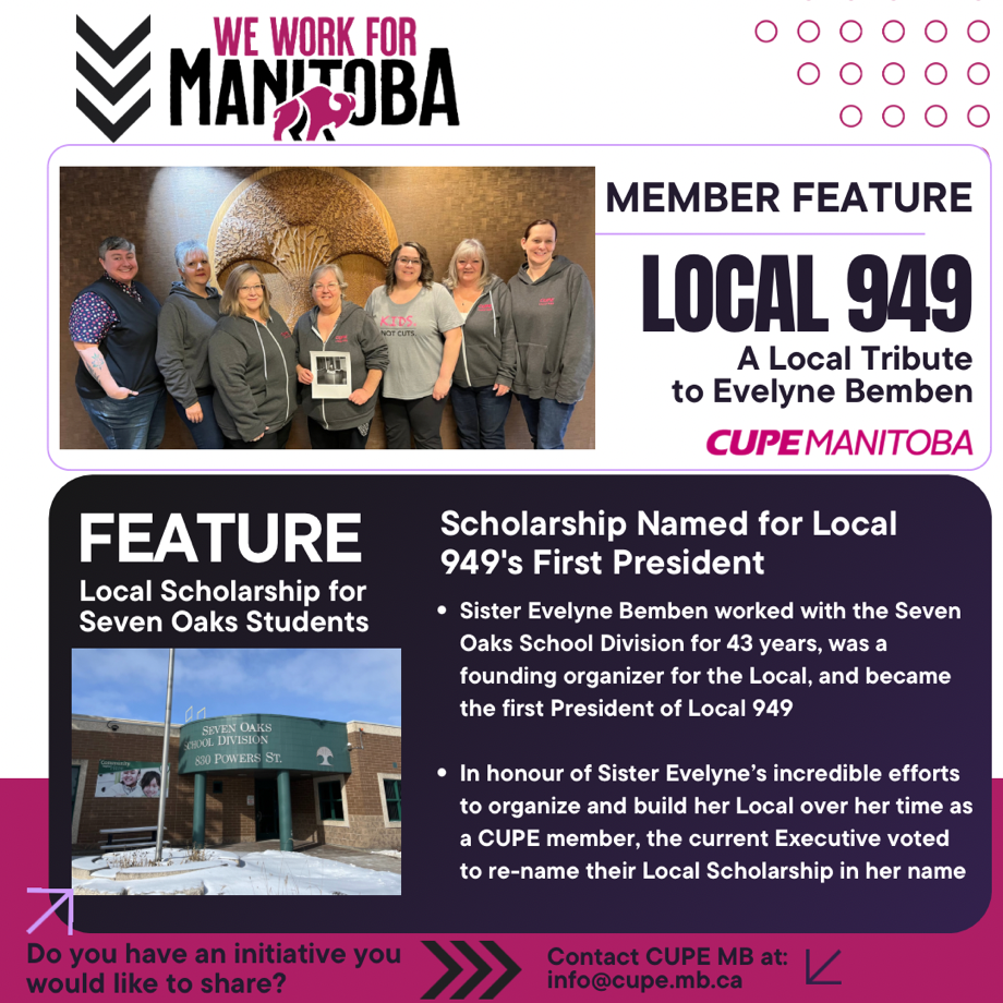 "A Tribute to Evelyne Bemben – CUPE Local 949" thumbnail