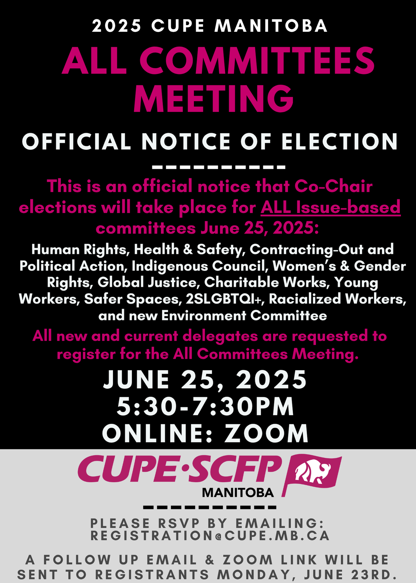 "All Committees Meeting & Elections: June 25" thumbnail